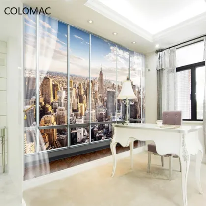 European Style 3D Photo Wallpaper with New York High-Rise Building