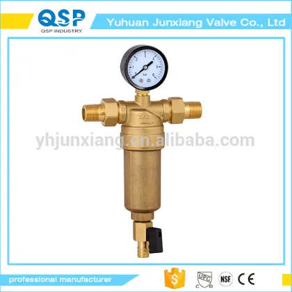 JUNXIANG Spring water pre filter with pressure gauge backwash water pre filter