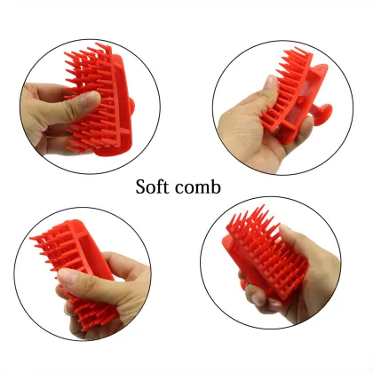 Hair Comb Round Silicone Brush Shampoo Massage Comb