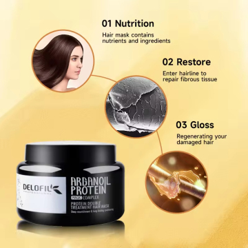 Delofil OEM ODM Toptan 500ml Isı Keratin ve Kollajen ile Saç Maskesi