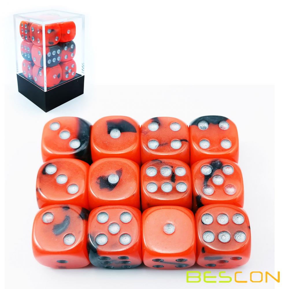 Glowing Board Game Dice 16mm D6 With Pips 6