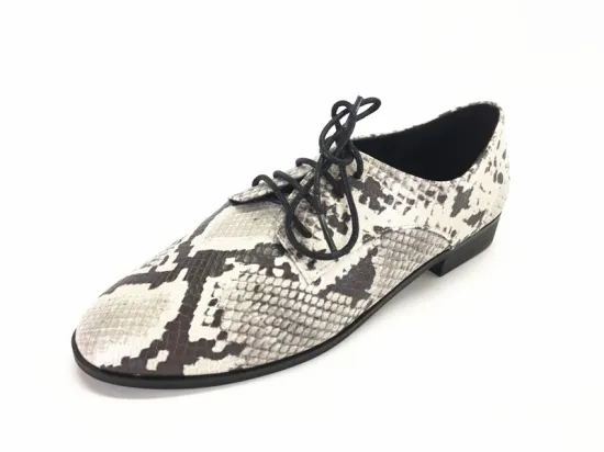 Ladies Lace Up Brogue Wingtip Flats  Shoes