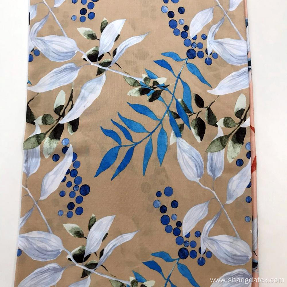 Leaf Design 45S Rayon Screen Printing Fabric