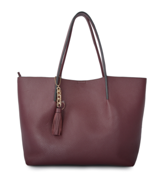 Large capacity burgundy picture mother shoulder bag