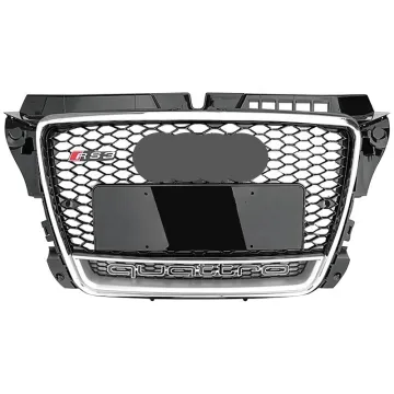 Body Parts Chrome Front Grille for Audi A3 8P 2008-2013 - AUDI RS3 Hood Grille with quattro Upgrade