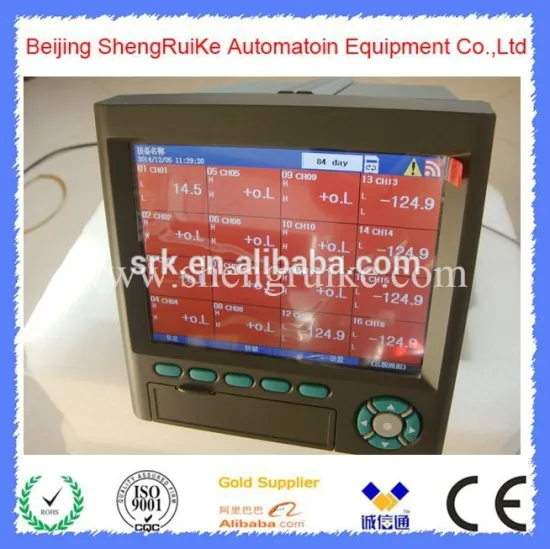 12 channels temperature paperless chart recorder