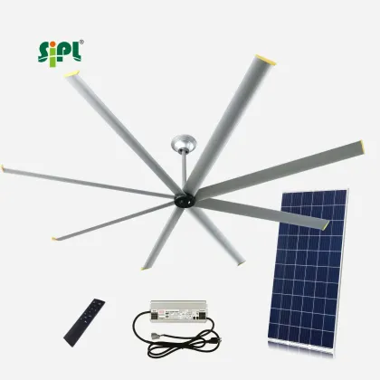 10ft Big Ass Fan with 8 PCS Aluminum Blades - HVLS Solar Energy Fan for Factory and Workshop