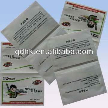 Milky PE folding facial tissue packaging bag