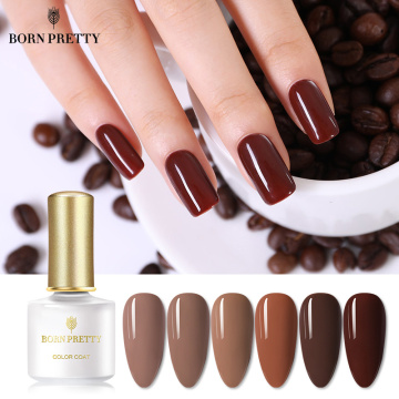 BORN PRETTY Cafe Series Nail Gel Polish 6ml Pink Caramel coffee Soak Off UV Gel Varnish Warm Color Series Winter Theme Nail Art