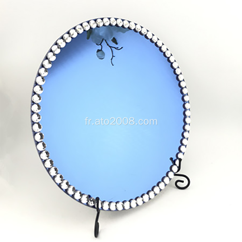 Plaque de verre miroir bleu