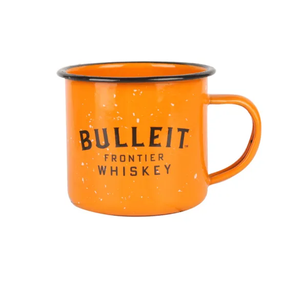 Black Coffee Enamel Mug