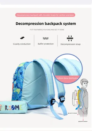 Fashion Boy Girl Student Kids Cartoon Schoolbag