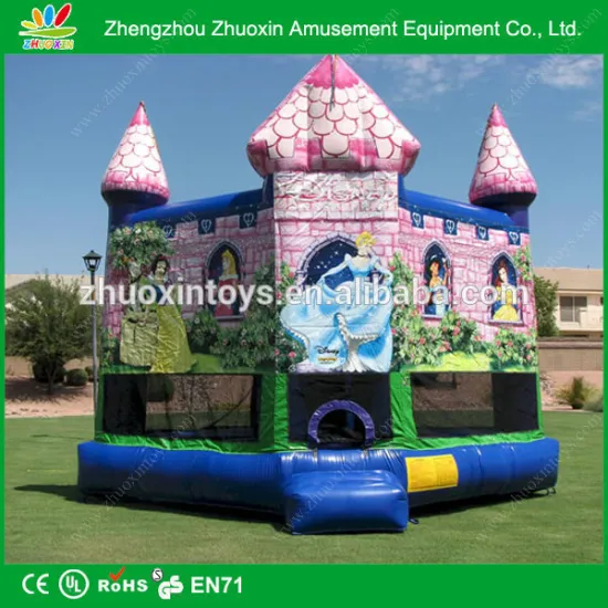 Amazing Children and Adult Playing Princess Inflatable Bouncer Castle