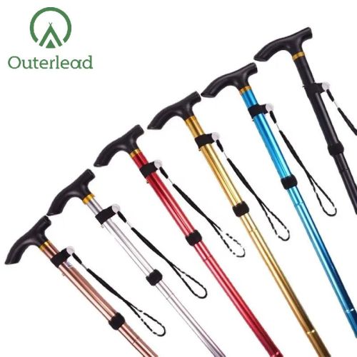 walking sticks for hiking Trekking Poles Aviation Aluminum Custom 5 Section Telescopic Manufactory