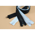 Two-way plastic zipper for jacket