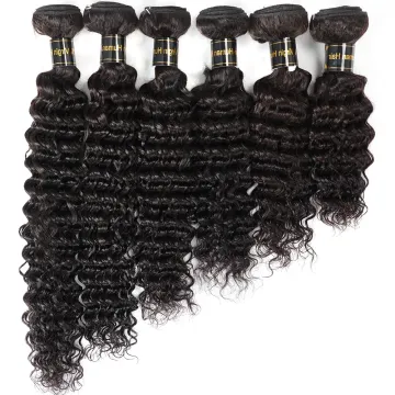 Brazilian Deep Wave Virgin Human Hair Bundles Wet and Wavy Curly Hair Bundles Weave Hair Human Bundles