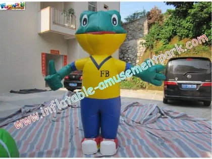 Durable Advertising Inflatables , 0.4mm Pvc Tarpaulin Inflatable Frog