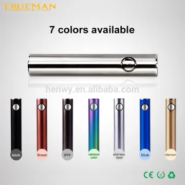 Very popular 510 thread e-cig battery bottom 5 pin passthrough evod HAHA battery with KC cetification