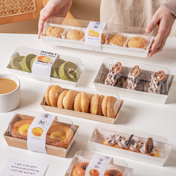 Kraft Paper Box with Clear Lid for Noodles