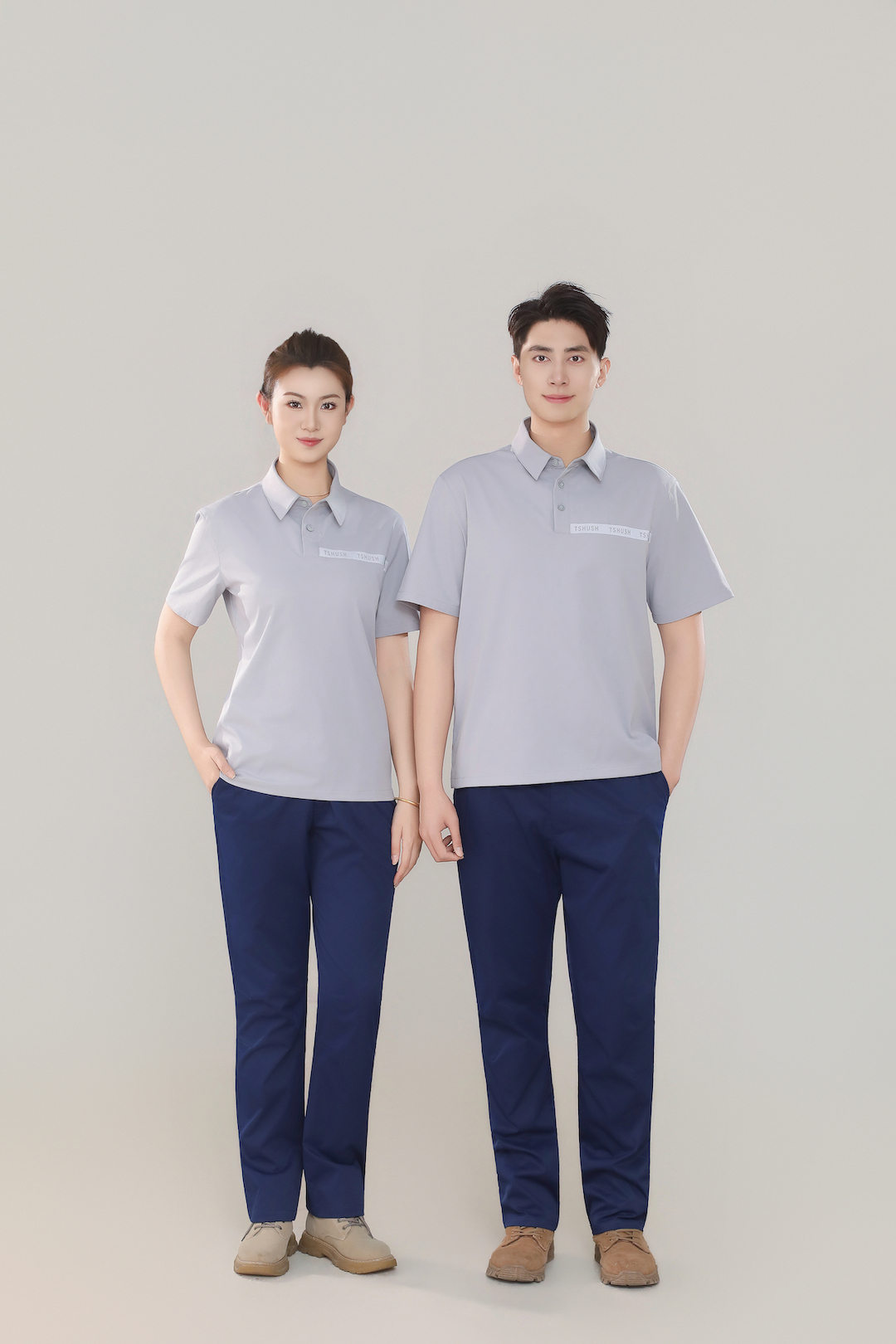 তিন রঙের হাফ হাতা কাজের পোশাক