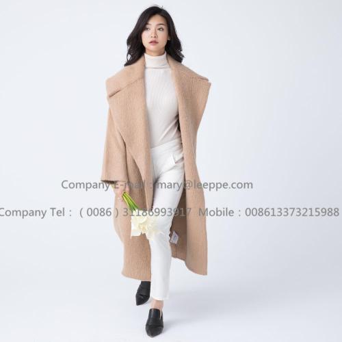 Long Cashmere Coat With Mohair