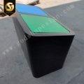 Metalen stalen afval bin buitcompartiment recycling bin