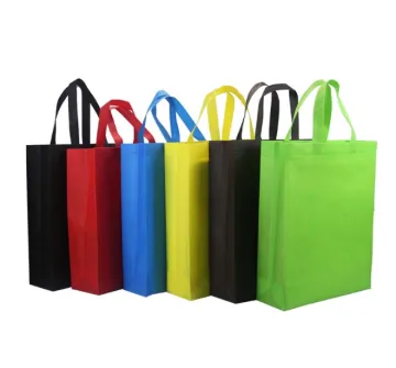 Colored Non-Woven Tote boutique eco laminated shopping Bag