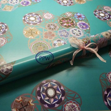 Factory wholesale luxury vintage gift paper flower wrapping paper