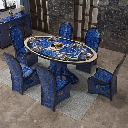 Modern ltalian Solid Wood Long Dining Table