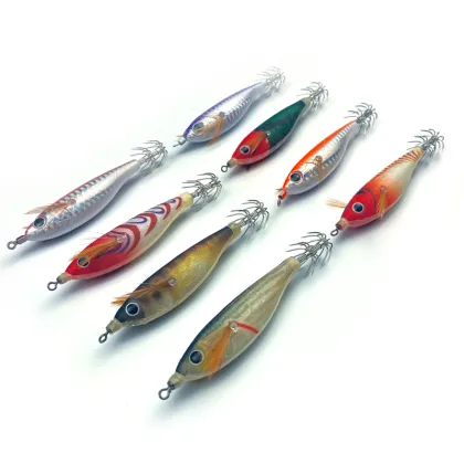 Factory Wholesale YO-ZURI Saltwater Wooden Egi Lure Bait