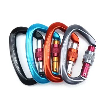Durable 7075 Aluminum 25KN Metal Climbing Carabiner with Customizable Logo