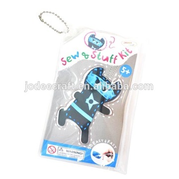 Ninja shape felt sewing project