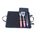 3pcs mignon ensemble d&#39;outils de barbecue avec sac en nylon