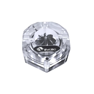 Bykski Transparent Acrylic Hexagonal Flow Meter Speed Monitor for PC Water Cooling
