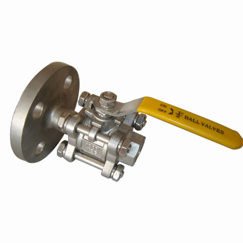 Three-piece stainless steel flange water ball valve