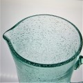 Custom Green Bubbles Recycled Glass Handle Water Jug