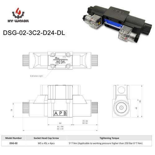 Reversing Valve DC24V 2Position Hydraulic Solenoid Directional Control Valve Manufactory