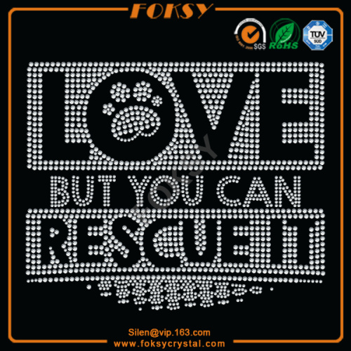 Love Ball Hot Fix Rhinestone Transfer Motif