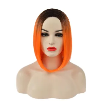 Wholesale Top Quality Colored BOBO head Synthetic Hair Wigs