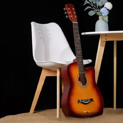 Factory Direct Wholesale 38-Inch Folk Wooden Guitar