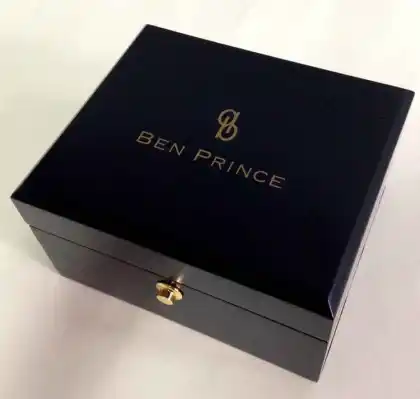 Matt Black Wooden Box For Watch Boxes Cases