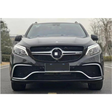 Mercedes-Benz ML W166 2015-2019 bis Gle63 Body Kit-Vordere hintere Stoßfänger mit Kühlergrill, Kapuze, Scheinwerfer, Rücklichter