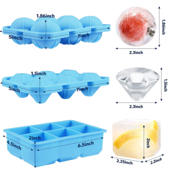 Plateaux de glaçons de silicone réutilisables de qualité alimentaire