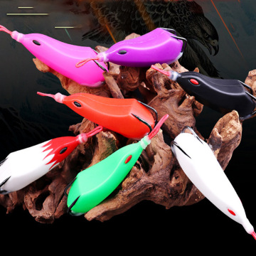 คุณภาพสูง 7.5 ซม. PVC Frog Bait สำหรับการตกปลาน้ำจืด