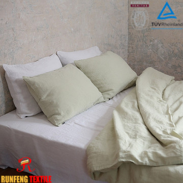 White Washed Bed Linen Fitted Sheet