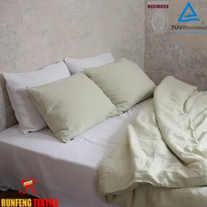 White Washed Bed Linen Fitted Sheet