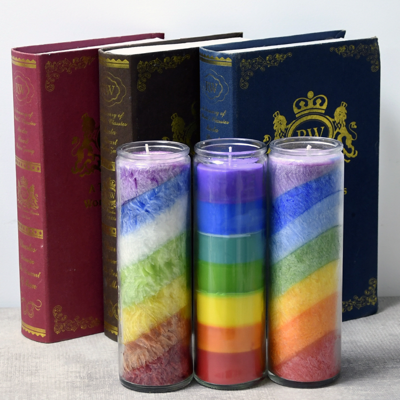 Rainbow Color Spiritual 7 jours Chakra Bougies