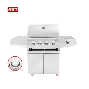 Outdoor Kitchen House Gas Grill with Griddle BBQ Grill for Camping Small Barbecue Grill