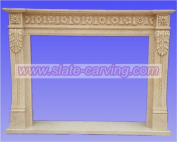 flower carved fireplaces,stone carved fireplaces