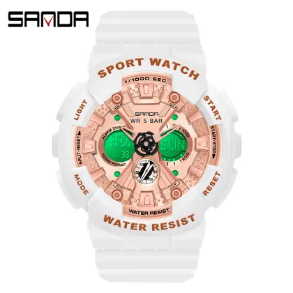 SANDA Women's Watch: A Stylish, Multi-Functional Digital Sport Timepiece with Luminous Display and Calendar